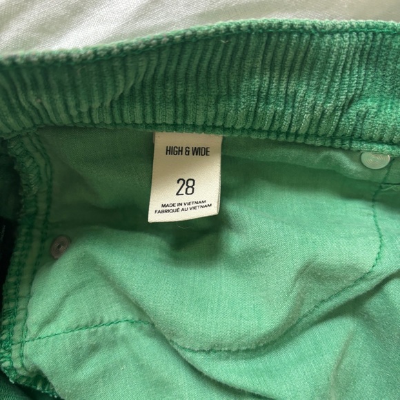 Urban outfitters green high and wide corduroy pants - Picture 2 of 4